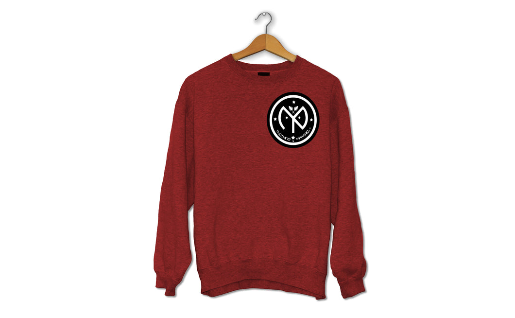 Adult's Sweatshirt - (Red, Black & White)